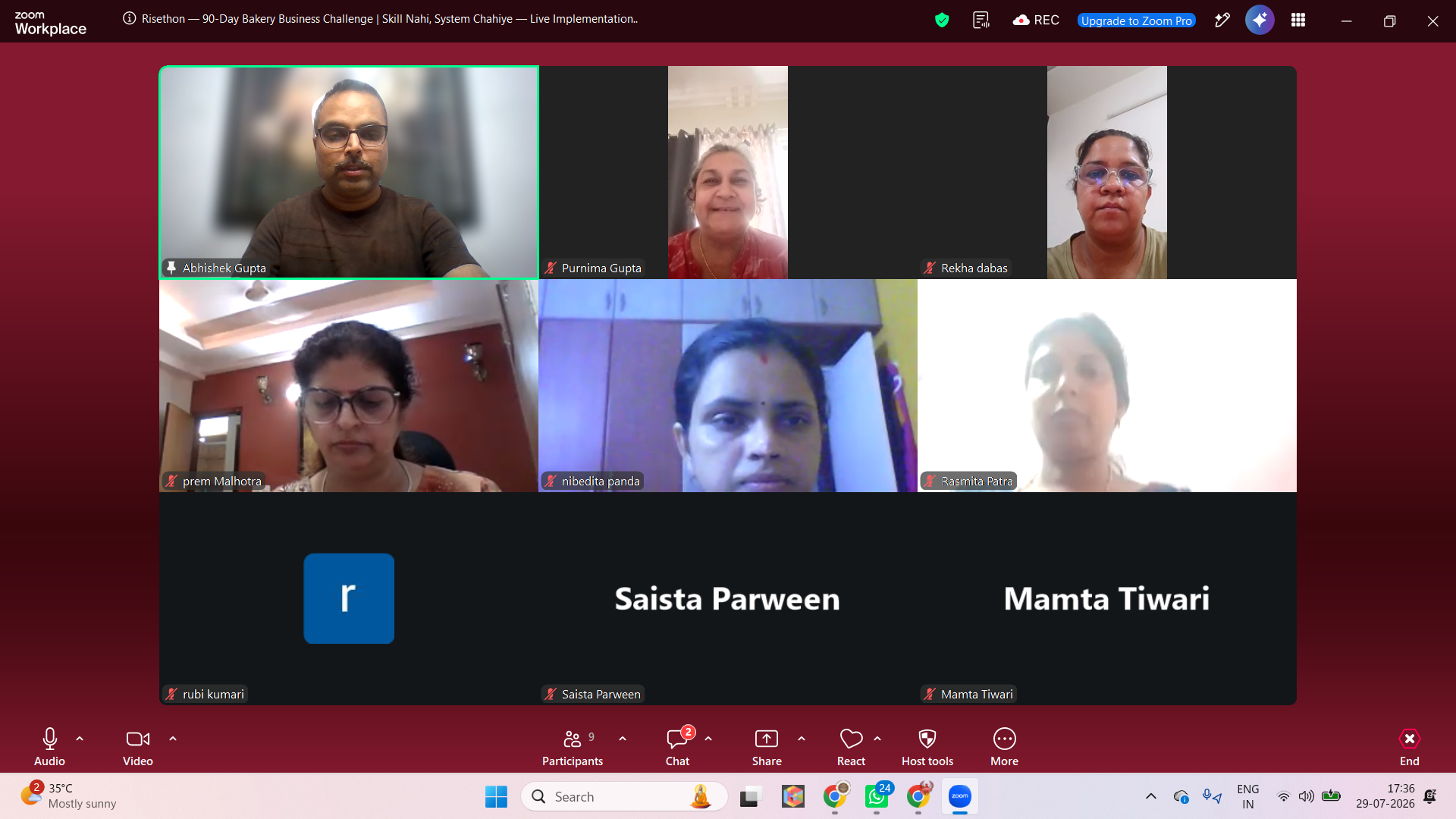 Real Risethon live implementation call with Phoenix Bakers Club members